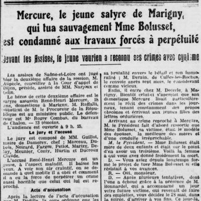 Courrier Saône et Loire -29 octobre 1930