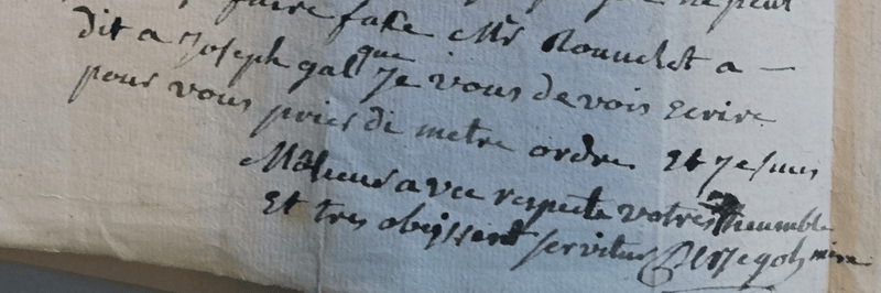 Extrait lettre Perségol