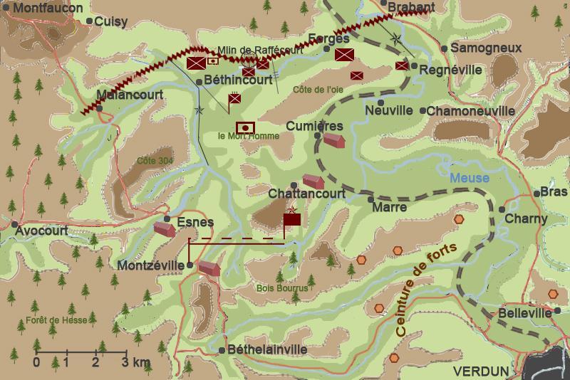 Secteur Bethincourt décembre 1914