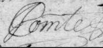 Signature de Jean Baptiste Comte