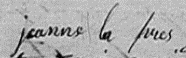 Signature de jeanne laprey