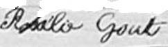 Signature de rosalie goux