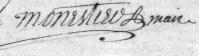 Signature Jean Joseph Monestier