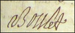 Signature Pierre Boulet (1631-1721)