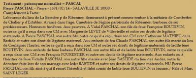 Testament pierre pascal